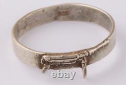 Soldats allemands en attaque 800 argent miniature DAK Corps africain WWII Armée