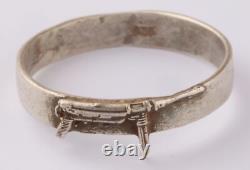 Soldats allemands en attaque 800 argent miniature DAK Corps africain WWII Armée