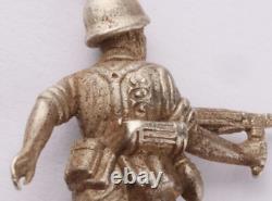 Soldats allemands en attaque 800 argent miniature DAK Corps africain WWII Armée