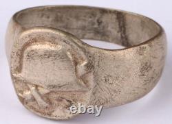 Soldats ensemble bague allemande de la Seconde Guerre mondiale casque en acier épée gravure 1942 armée allemande