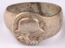 Soldats ensemble bague allemande de la Seconde Guerre mondiale casque en acier épée gravure 1942 armée allemande