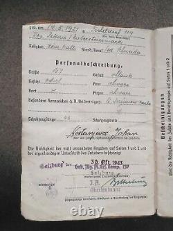 Soldbuch. Papiers D’identité Originaux De Soldats Allemands Ww2