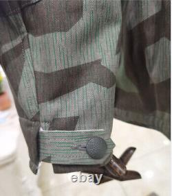Taille L Manteau de camouflage allemand de la Seconde Guerre mondiale en motif éclat & Parka réversible blanche d'hiver