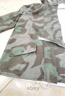 Taille M Manteau de camouflage Splinter de l'armée allemande de la Seconde Guerre mondiale et parka réversible d'hiver blanche