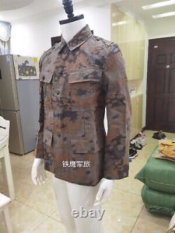Taille XL Tunique et pantalon de camouflage d'automne chêne M43 de l'armée allemande de la Seconde Guerre mondiale