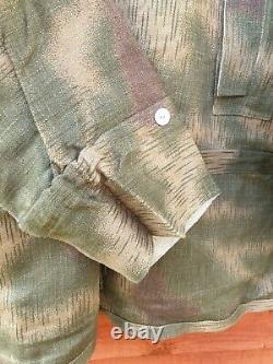 Tan And Water Camo Smock Original Cloth Wh Panzergrenadier Ww2 Allemand