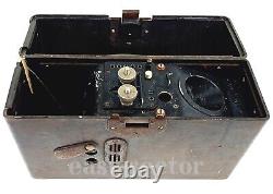 Téléphone de campagne en bakélite à manivelle de l'armée allemande de la Seconde Guerre mondiale 1939 WH SS