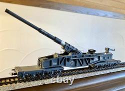 Train Gun Armée Allemande Wwii Ho Gauge 1/87 Travaux De Précision Chemin De Fer Nazi Troisième