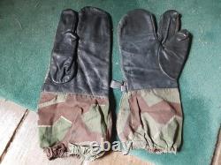 Très rares mitaines de sniper Bundeswehr camouflage éclats, armée ouest-allemande des années 50, 1956