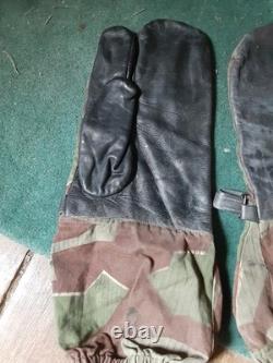 Très rares mitaines de sniper Bundeswehr camouflage éclats, armée ouest-allemande des années 50, 1956
