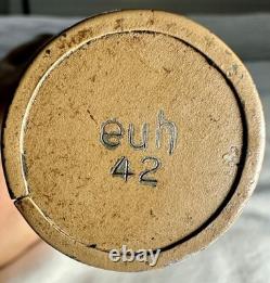 Tube de ressort de recul MG42 allemand de la Seconde Guerre mondiale (Schließfederhülse), daté 1942, Dunkelgelb