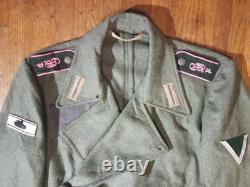 Tunique d'artillerie motorisée E. M. de l'armée allemande de la Seconde Guerre mondiale (reproduction du Lost Battalion).