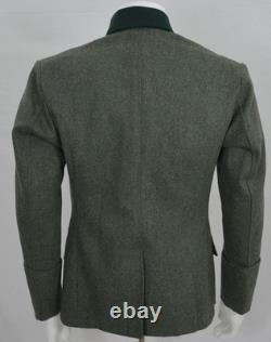 Tunique d’officier de l’armée allemande de la Seconde Guerre mondiale M35, reproduction en laine, veste d’uniforme gris-vert de campagne