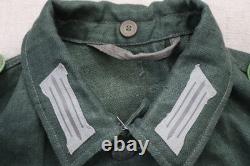 Tunique originale de l’armée allemande de la Seconde Guerre mondiale en tissu HBT, veste d’uniforme