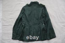 Tunique originale de l’armée allemande de la Seconde Guerre mondiale en tissu HBT, veste d’uniforme