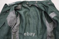 Tunique originale de l’armée allemande de la Seconde Guerre mondiale en tissu HBT, veste d’uniforme