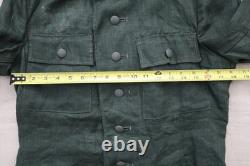 Tunique originale de l’armée allemande de la Seconde Guerre mondiale en tissu HBT, veste d’uniforme