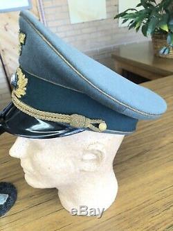 Uniforme Militaire Allemand Ww2 Chapeau Général De L'armée D'or Insignia Bullion 100% Taille Originale 57