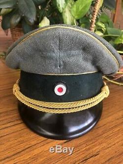 Uniforme Militaire Allemand Ww2 Chapeau Général De L'armée Erel Taille 57 Originale