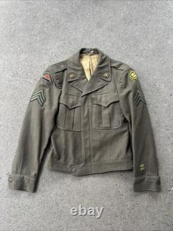 Uniforme de la veste Ike des forces de la constabulary de la 7e armée américaine de la Seconde Guerre mondiale, fabriqué en Allemagne, broderie en fil d'or BB334