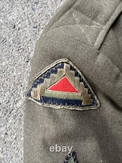 Uniforme de la veste Ike des forces de la constabulary de la 7e armée américaine de la Seconde Guerre mondiale, fabriqué en Allemagne, broderie en fil d'or BB334