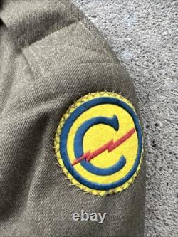 Uniforme de la veste Ike des forces de la constabulary de la 7e armée américaine de la Seconde Guerre mondiale, fabriqué en Allemagne, broderie en fil d'or BB334