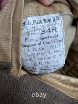 Uniforme de la veste Ike des forces de la constabulary de la 7e armée américaine de la Seconde Guerre mondiale, fabriqué en Allemagne, broderie en fil d'or BB334