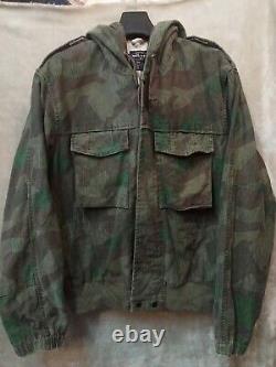 VINTAGE 70s MIL-TEC WWII CAMOUFLAGE SPLINTER RÉVERSIBLE DE L'ARMÉE ALLEMANDE HEER