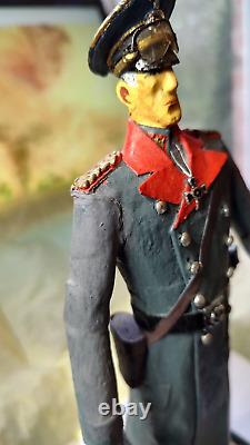 VTG Allemand Maréchal Erwin Rommel WWII Figurine Personnalisée 12 Fait Main Arts