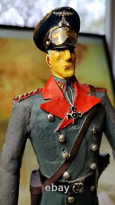 VTG Allemand Maréchal Erwin Rommel WWII Figurine Personnalisée 12 Fait Main Arts