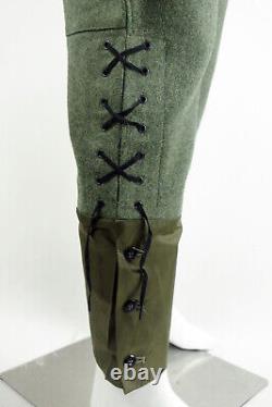 Veste de campagne en laine pour officier de l'armée allemande M36 avec pantalon taille L
