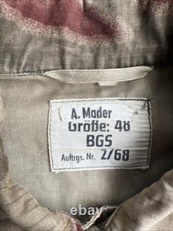 Veste de champ camouflée BGS de l'armée ouest-allemande 1968 Taille 48 Z141