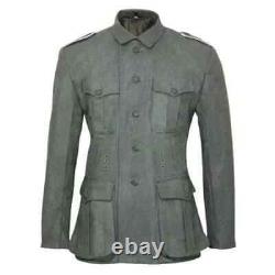 Veste de champ en laine gris feldgrau M40 allemande de la Seconde Guerre mondiale, reproduction, armée, veste à 4 poches