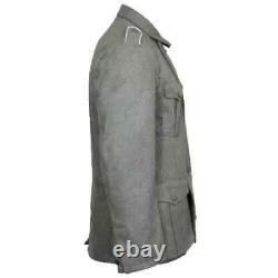 Veste de champ en laine gris feldgrau M40 allemande de la Seconde Guerre mondiale, reproduction, armée, veste à 4 poches