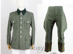 Veste de terrain en laine pour officier de l'armée allemande M36 avec pantalon court taille XXXL.