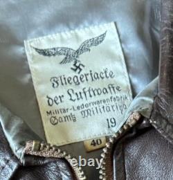 Veste de vol vintage réplique de l’armée allemande de la Seconde Guerre mondiale