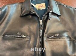 Veste en cuir de cheval noir Eastman Ostman Luftwaffe 44 de la Seconde Guerre mondiale allemande, en parfait état