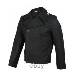 Veste rétro noire en laine Panzer d’élite de l’armée allemande de la Seconde Guerre mondiale, taille XL