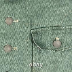 Veste tunique HBT Drillich de l’armée allemande de la Seconde Guerre mondiale des années 1940, homme petite taille, vert, militaria vintage