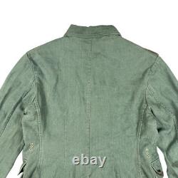 Veste tunique HBT Drillich de l’armée allemande de la Seconde Guerre mondiale des années 1940, homme petite taille, vert, militaria vintage