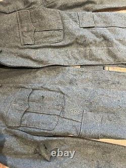 Veste tunique originale de l'armée allemande de la Seconde Guerre mondiale / Avec des trous