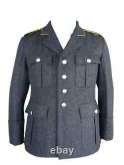 Veste uniforme en laine grise d'officier de la Luftwaffe allemande de la Seconde Guerre mondiale pour homme