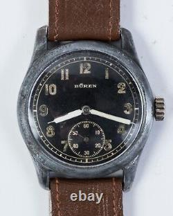 Vintage Swiss Watch Buren Armée Allemande Militaire Ww2 Büren