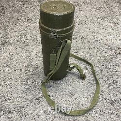 Vtg Armée allemande de la Seconde Guerre mondiale GM54 Masque à gaz avec filtre, lentilles et boîtier Auer Bundeswehr vert