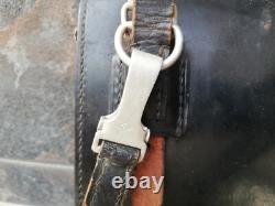 Vtg Rare WWII WW2 Type Bundeswehr Armée Allemande de l'Ouest Étui en Cuir Noir pour Cartes de Dispatch