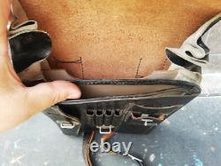 Vtg Rare WWII WW2 Type Bundeswehr Armée Allemande de l'Ouest Étui en Cuir Noir pour Cartes de Dispatch