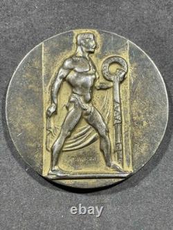 WW2 Seconde Guerre mondiale Armée allemande Médaille de table de la récompense au mérite civil d’Aix-la-Chapelle en argent 990