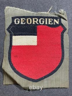 WW2 WWII Allemand Militaire Heer Armée POA Géorgien Volontaire Bevo Écusson de Manche
