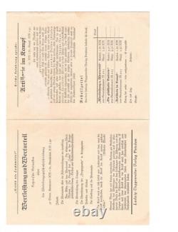 WW2 WWII Allemand Original Artillerie Général livret militaire combat soldat armée