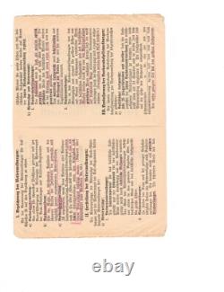 WW2 WWII Allemand Original Artillerie Général livret militaire combat soldat armée